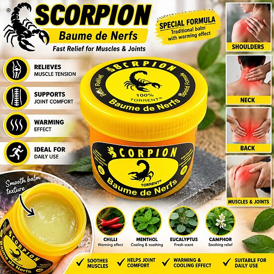 Scorpion Baume de Nerfs – Warming Muscle & Joint Massage Balm