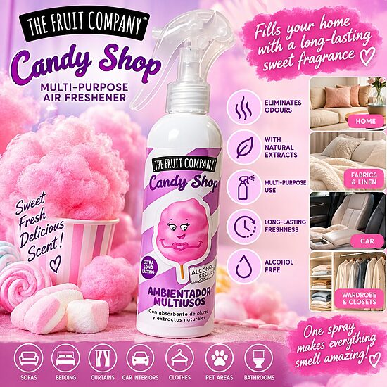 The Fruit Company Candy Shop – Cotton Candy Multipurpose Air Freshener Spray
