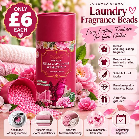 LA BOMBA Aromat – Perfumed Laundry Fragrance Booster Beads, 220g